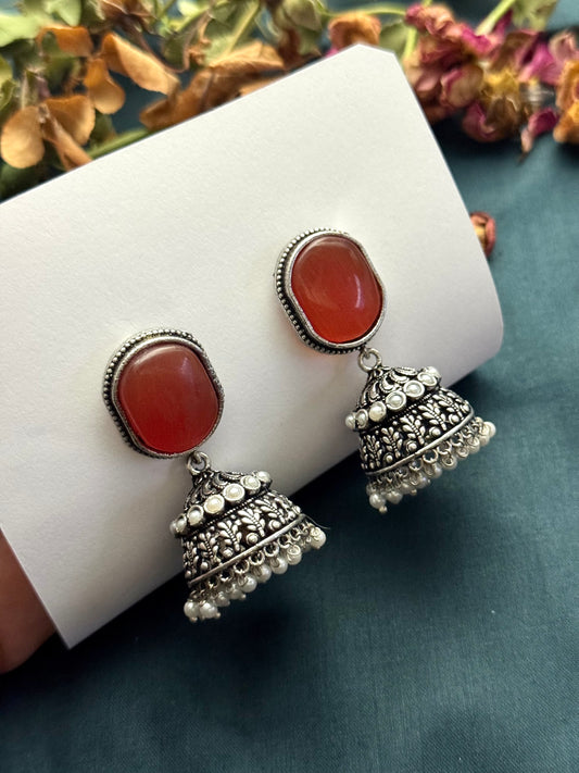 Premium Brass made Oxidised jhumka