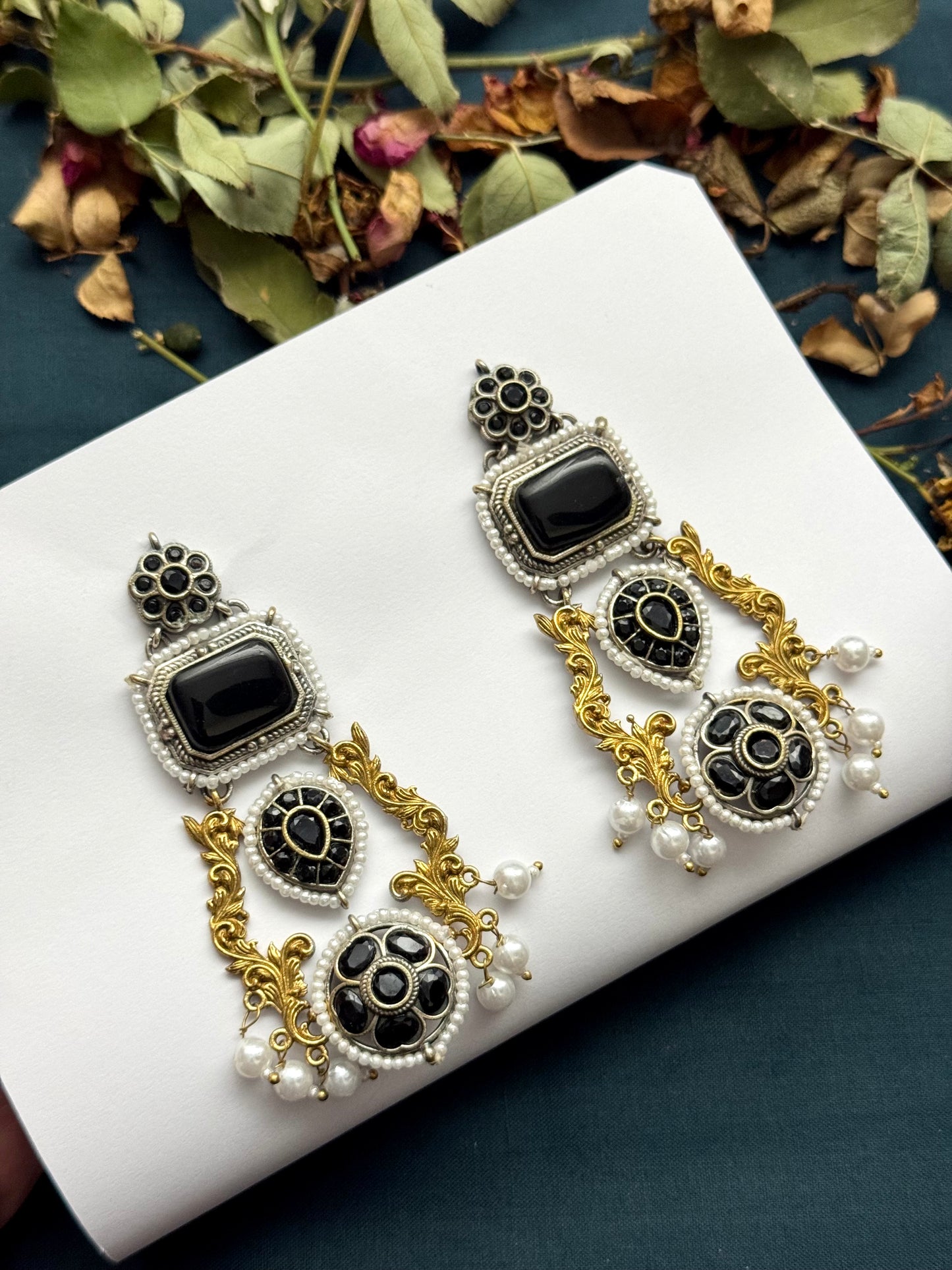 Premium Brass made Designer Oxidised Earrings
