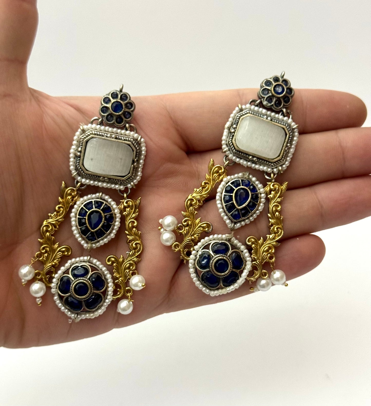 Premium Brass made Designer Oxidised Earrings