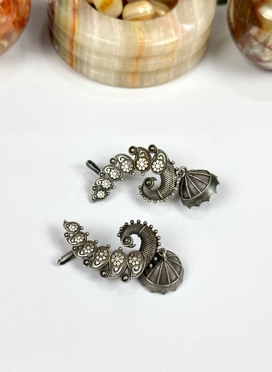 Premium Brass made Oxidised EarCufs Jhumka