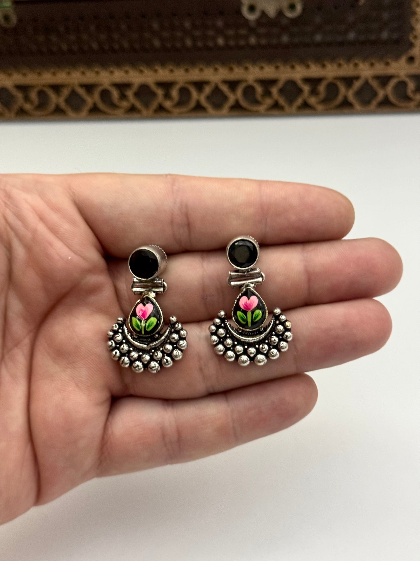 Premium Brass made oxidised Earrings