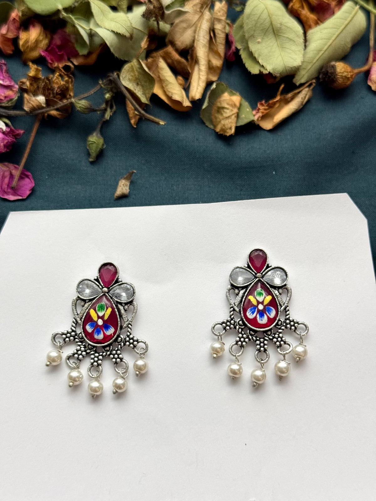 Premium oxidised Brass made Earrings