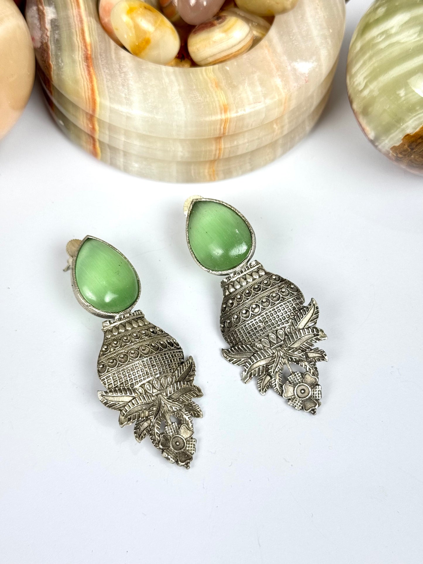 Premium Brass made Oxidised Earrings