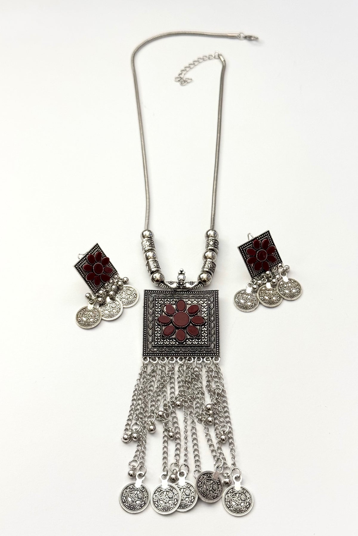 Oxidised pendant set