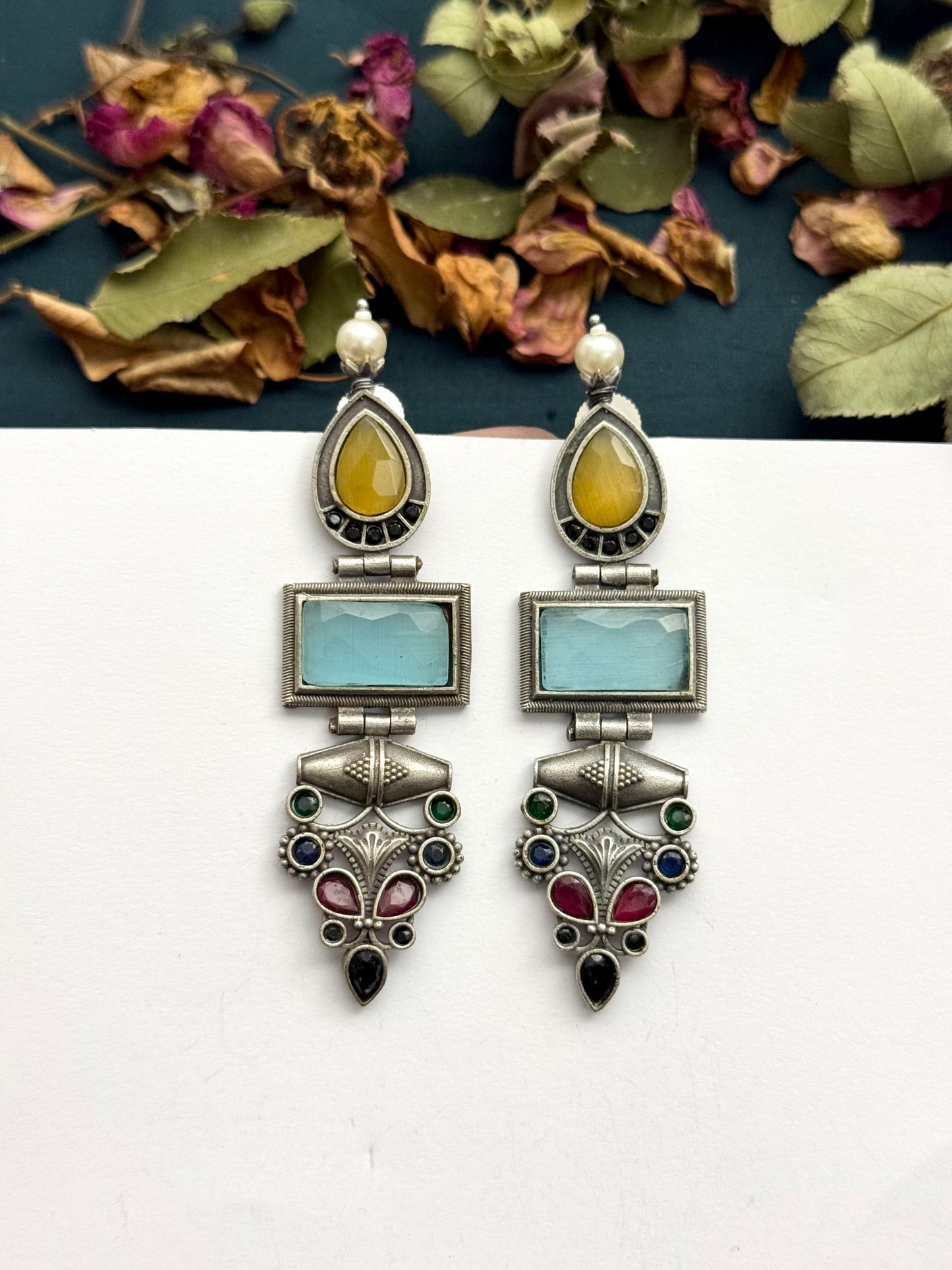 Premium oxidised Brass made Earrings