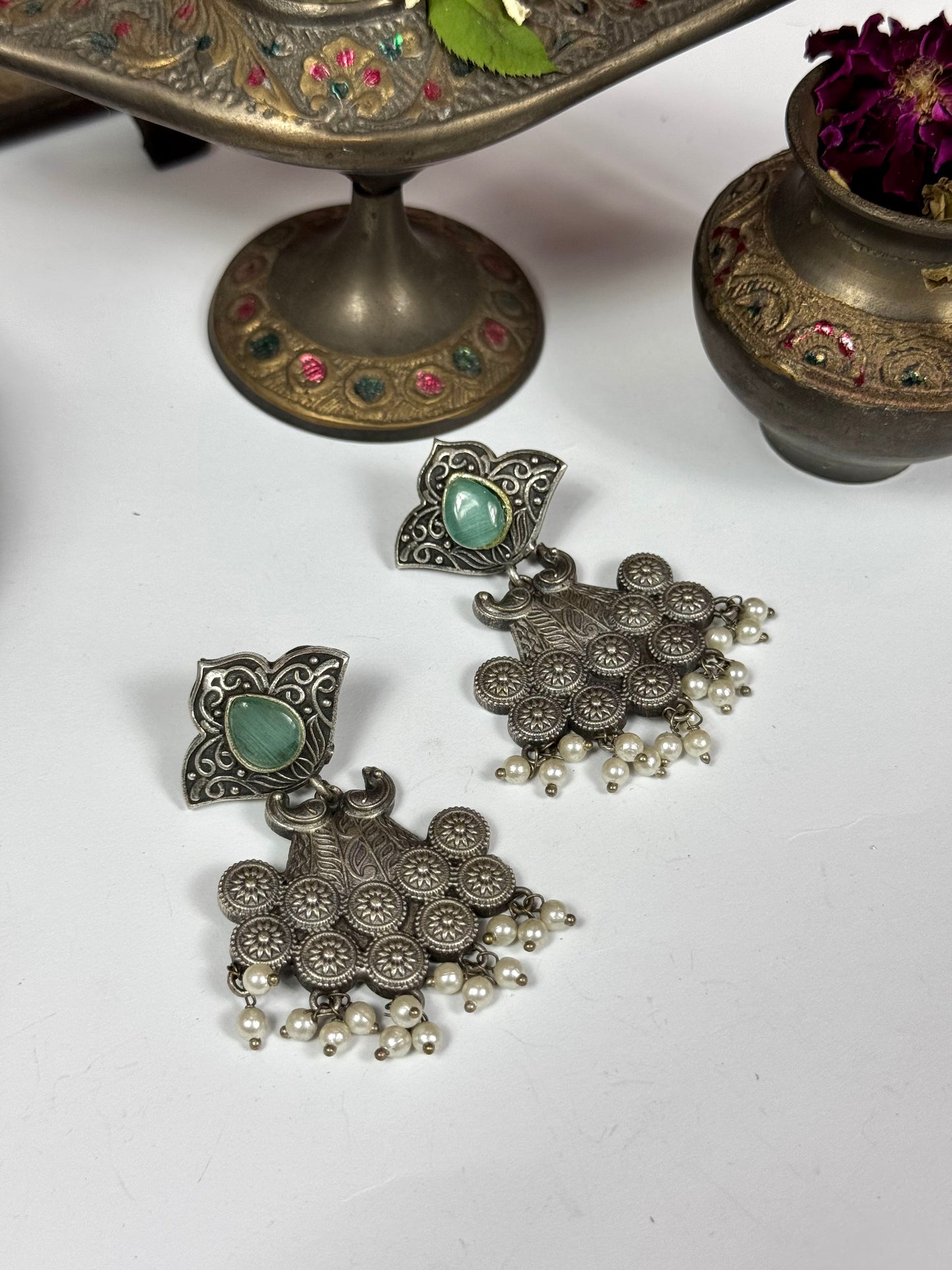 Premium oxidised Tara Earrings