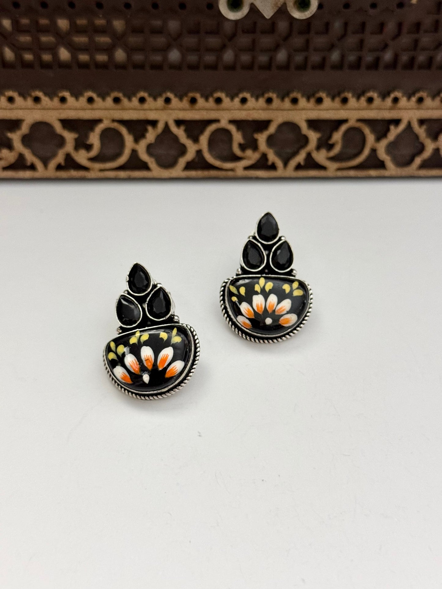 Premium brass made oxidised Earrings
