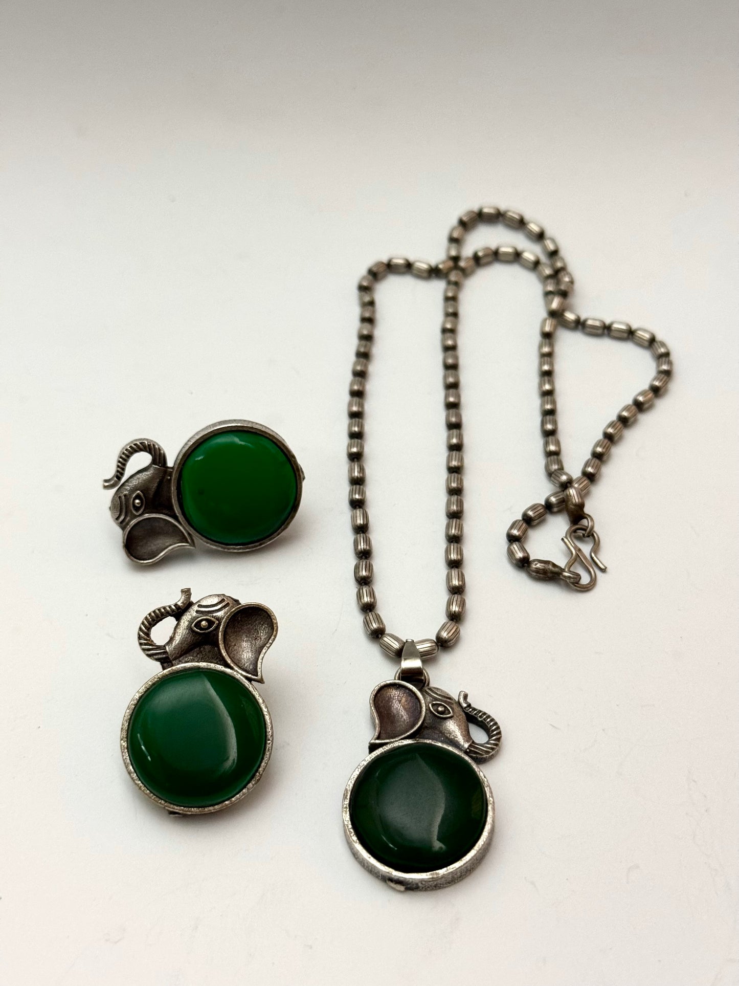 Premium Oxidised Rani Pendant Set
