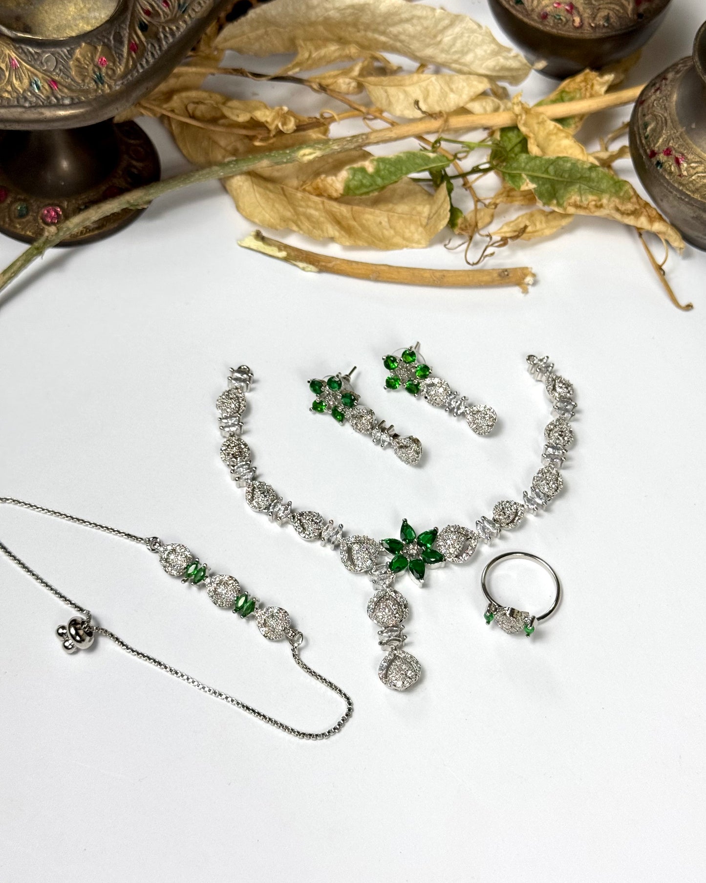 American Diamond 1 karat Necklace set