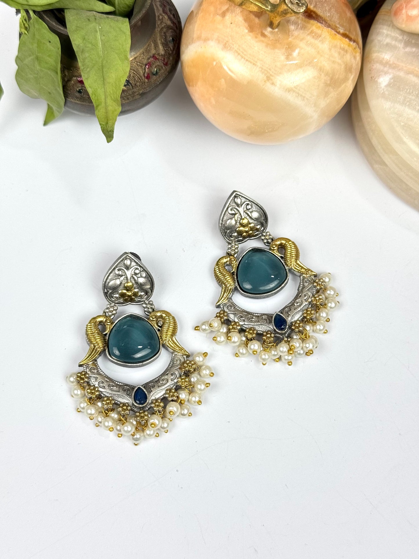 Premium Brass Made oxidised Earrings