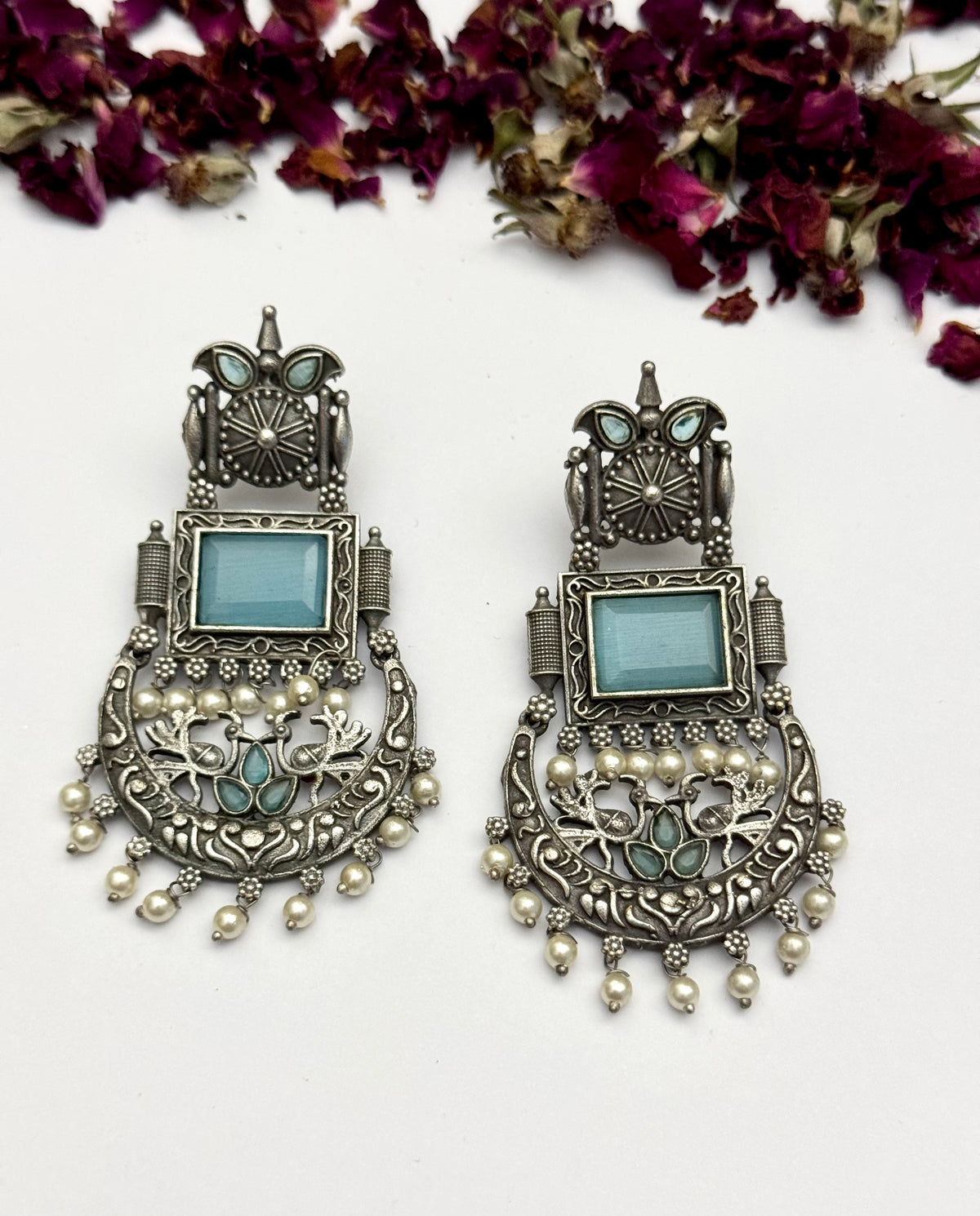 Premium oxidised Brass made Earrings