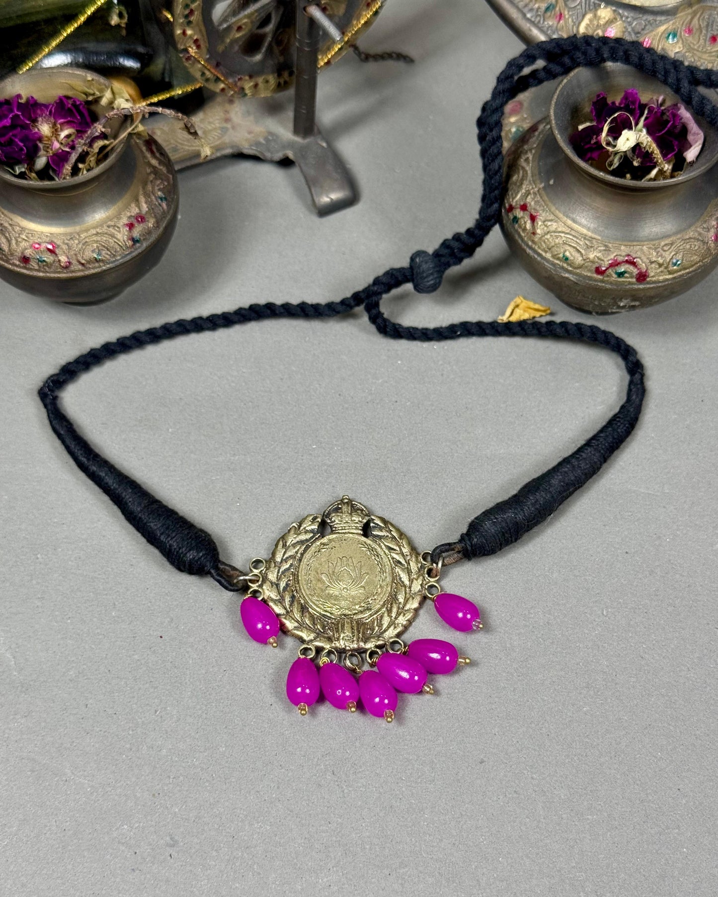 Tribal lotus choker