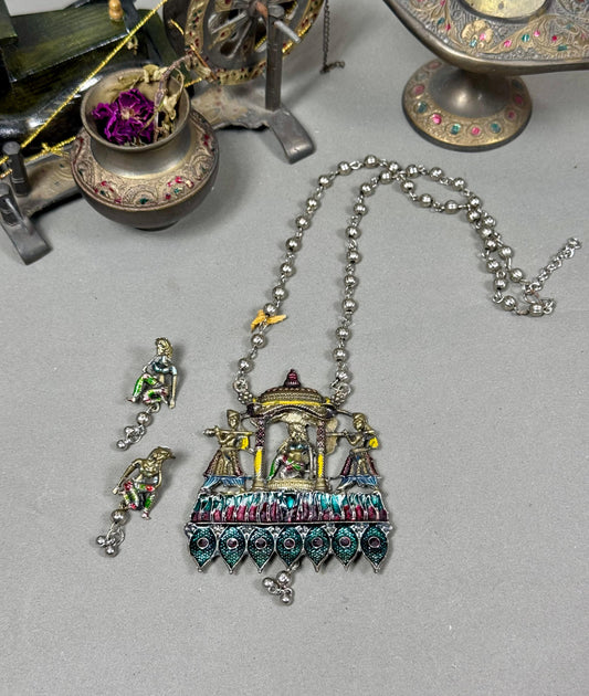 oxidised Mina Doli Pendant set